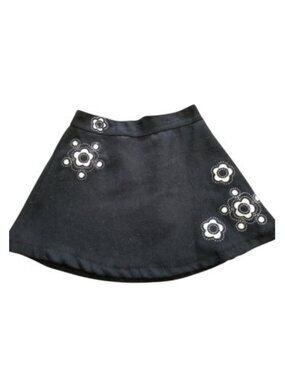 JILLIAN’S CLOSET Black Floral Wool Blend Skirt Girls Size 5T
